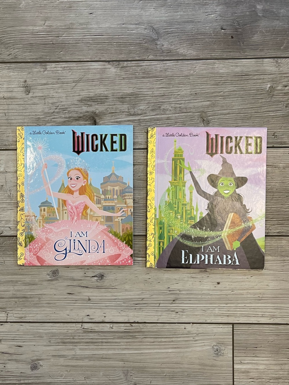 Little Golden Books | Wicked I Am Glinda & I Am Elphaba Books | Set of 2